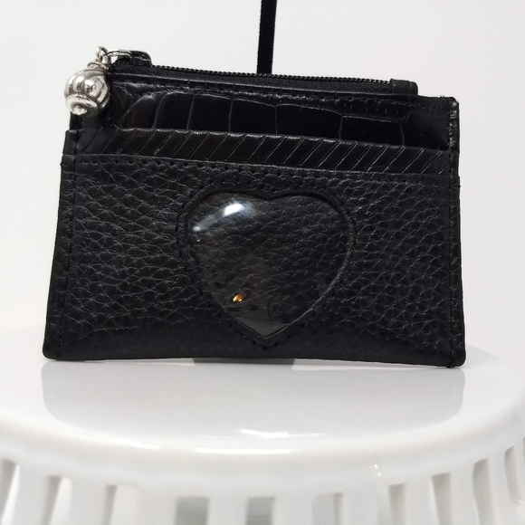 BRIGHTON BLACK CHANGE PURSE WITH ID CARD SLOT - Picture 1 of 5